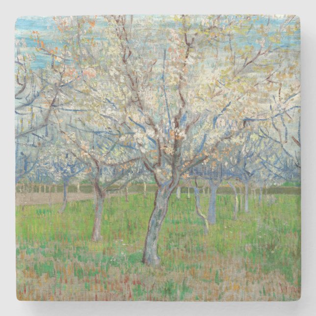 Posavasos De Piedra Vincent van Gogh - Pink Orchard (Anverso)