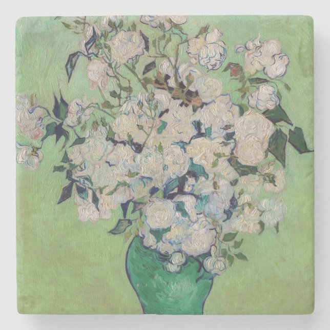 Posavasos De Piedra Vincent van Gogh - Rosas (Anverso)