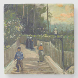 Posavasos De Piedra Vincent van Gogh - Sendero inclinado en Montmartre