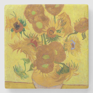 Posavasos De Piedra Vincent van Gogh - Vase con quince girasoles