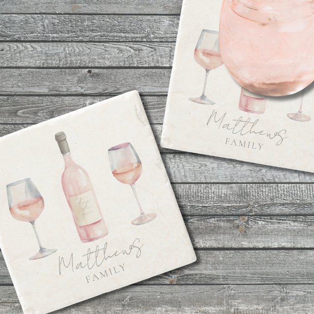 Posavasos De Piedra Vino de nombre personalizado (Personalized Name Wine Stone Coaster)