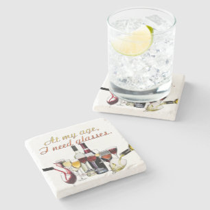 Posavasos De Piedra Vino de SlipperyJoe's Wine Glasses vino fermentado