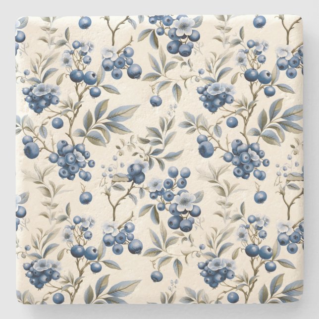 Posavasos De Piedra Vintage Blueberry (Anverso)