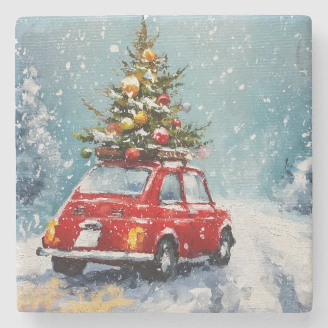 Posavasos De Piedra Vintage Cosy Navidades (Anverso)