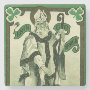 Posavasos De Piedra Vintage - Erin Go Bragh - Felicitaciones de San Pa