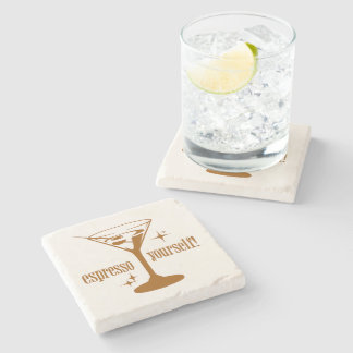 Posavasos De Piedra Vintage Mid-Century Espresso Martini