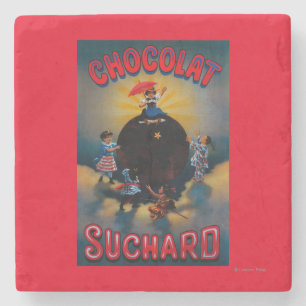 Posavasos De Piedra Vintage PosterEurope de Chocolat Suchard