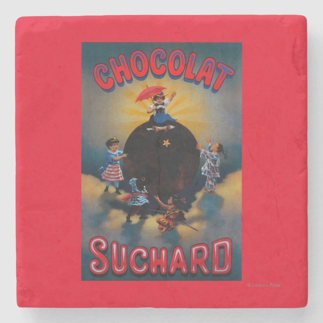 Posavasos De Piedra Vintage PosterEurope de Chocolat Suchard (Anverso)