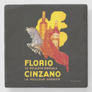 Posavasos De Piedra Vintage PosterEurope de Florio Cinzano