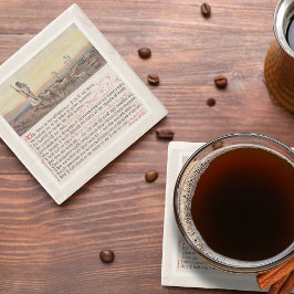 Posavasos De Piedra Vintage Psalm 23 Biblical Scripture