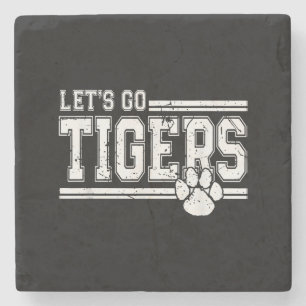 Posavasos De Piedra Vintage Tigers School Sports Name Retro