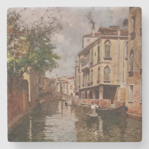 Posavasos De Piedra Vintage Venice Antonio Leto Venetian Canal