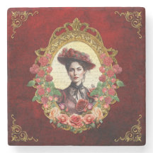 Vintage Victoria Rosa Lady In Red