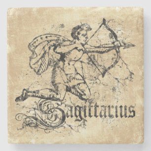 Posavasos De Piedra Vintage Zodiac Sagittarius