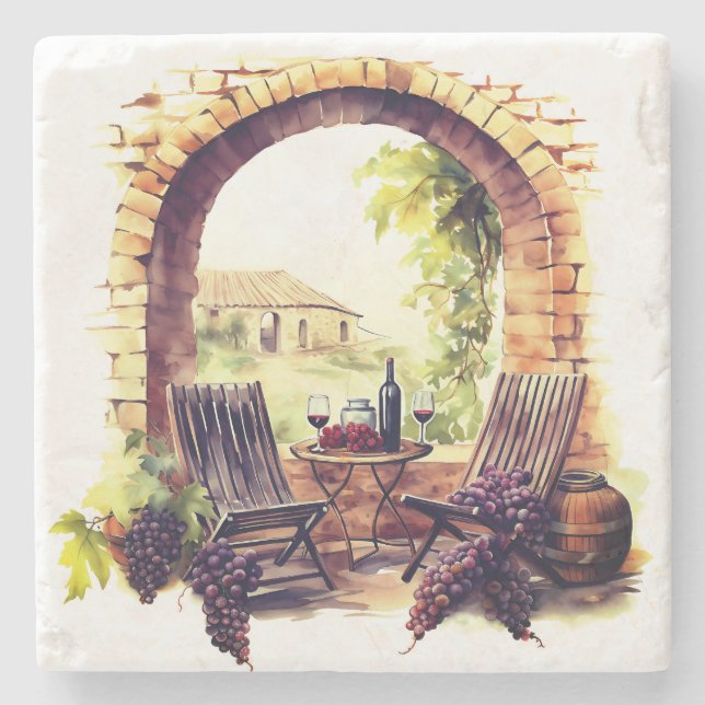 Posavasos De Piedra Viñyard Stone Coaster (Anverso)