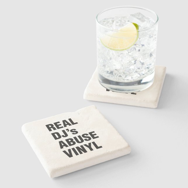 POSAVASOS DE PIEDRA VINYL DE ABUSO DE DJ REAL (Lateral)