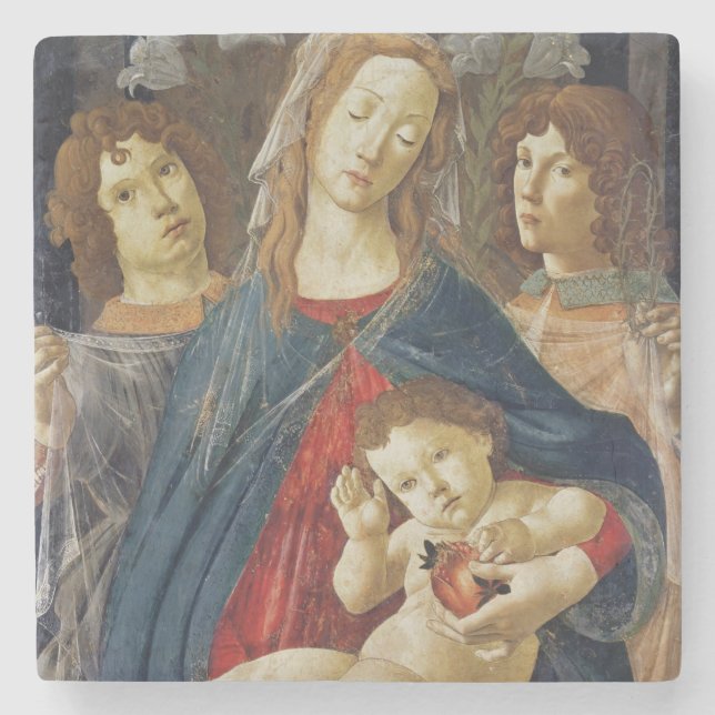 Posavasos De Piedra Virgen de la granada (Anverso)