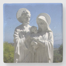 Posavasos De Piedra Virgen María y Niño Jesús