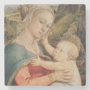 Posavasos De Piedra Virgen y niño, c.1465