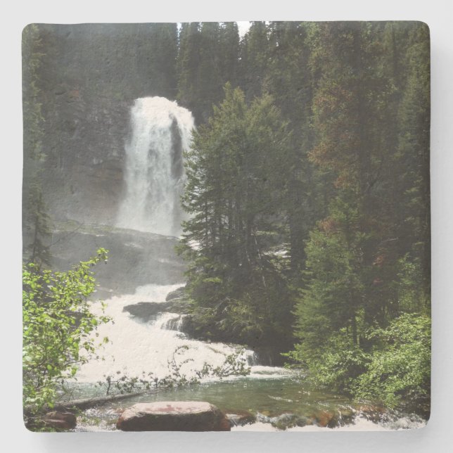 Posavasos De Piedra Virginia cae en el Parque Nacional Glacier (Anverso)