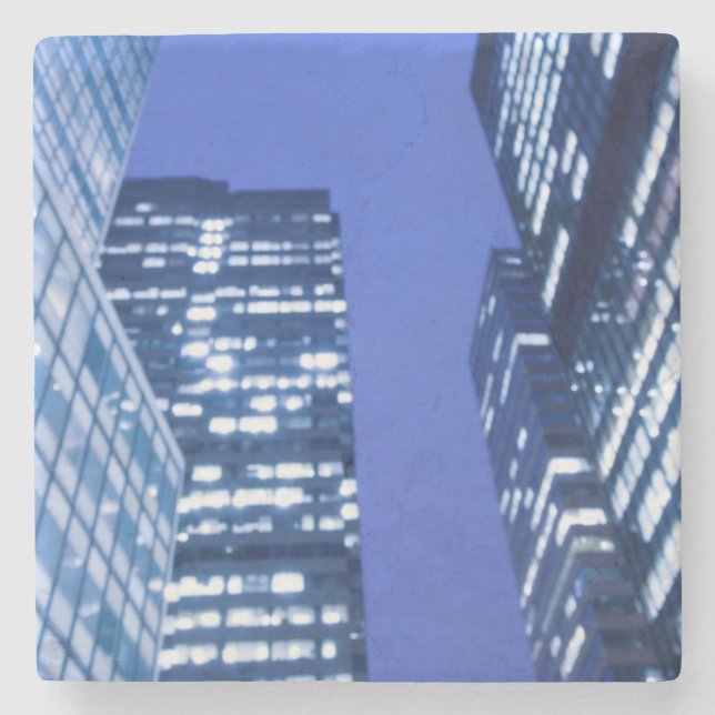 Posavasos De Piedra Vista ascendente Defocused de las ventanas del (Anverso)