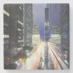 Posavasos De Piedra Vista de los edificios de oficina del distrito