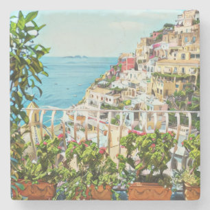 Posavasos De Piedra Vista de Positano Italia