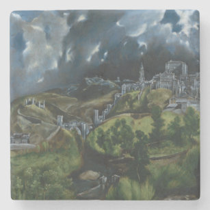 Posavasos De Piedra Vista de Toledo de El Greco