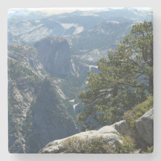 Posavasos De Piedra Vista de Yosemite Mountain en el Parque Nacional Y