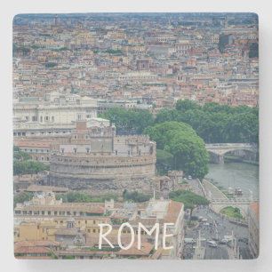 Posavasos De Piedra Vista del centro histórico de Roma desde arriba