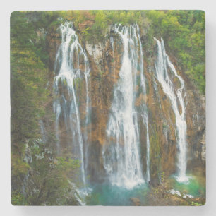Posavasos De Piedra Vista elevada de cascada, Croacia