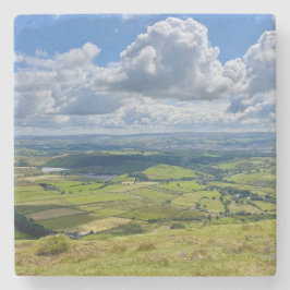 Posavasos De Piedra Vistas tranquilas desde Pendle Hill...