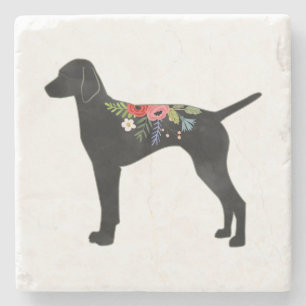 Posavasos De Piedra Vizsla Perro Raza Boho Foral Silhouette Stone Coas