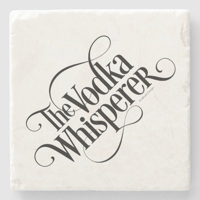 Posavasos De Piedra Vodka Whisperer (Anverso)