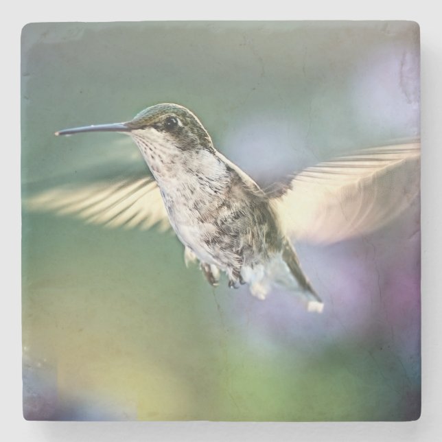 Posavasos De Piedra Volando colibrí (Anverso)