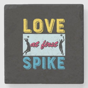 Posavasos De Piedra Voleibol   Amor En First Spike