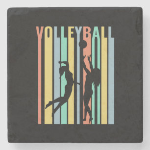 Posavasos De Piedra Voleibol Voleibol de playa Retro