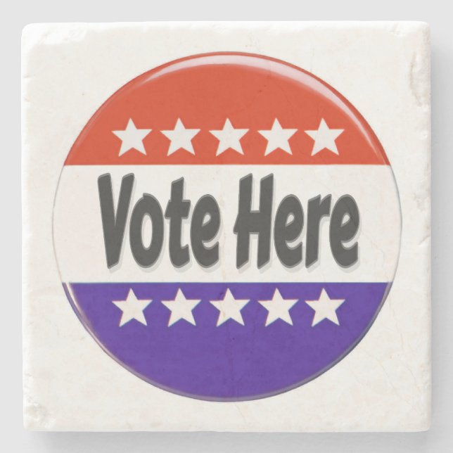 Posavasos De Piedra Votar aquí (Anverso)