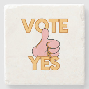 Posavasos De Piedra Votar sí