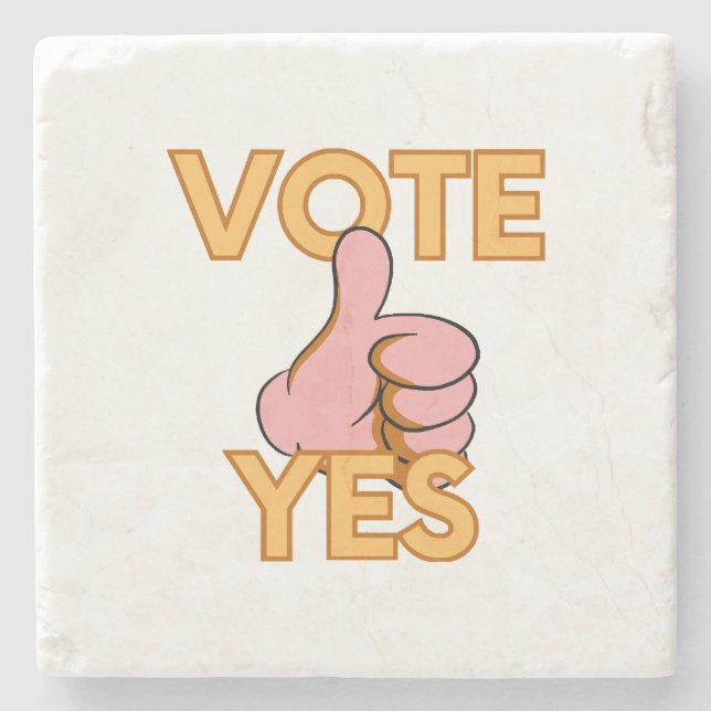 Posavasos De Piedra Votar sí (Anverso)