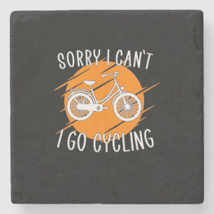 Posavasos De Piedra Voy a montar en bicicleta