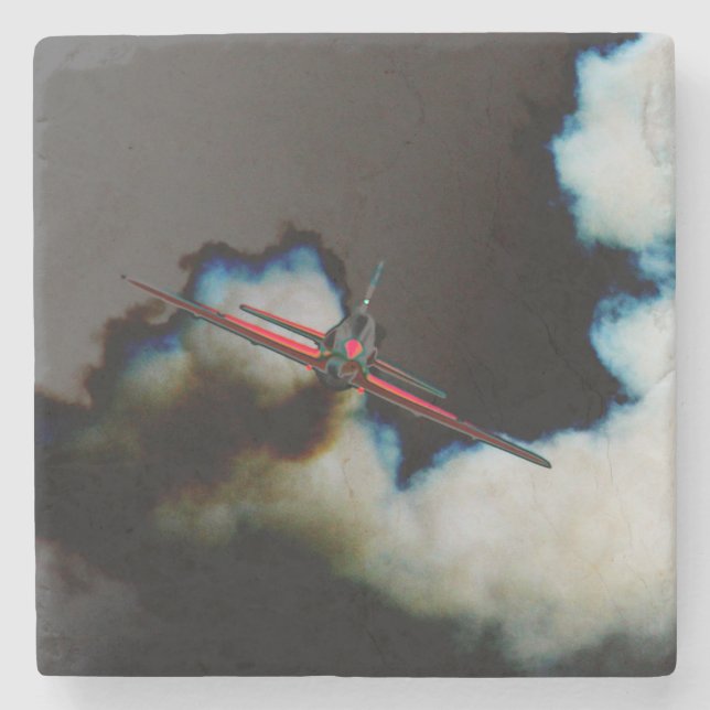 Posavasos De Piedra Vuelo 3 de código (Anverso)