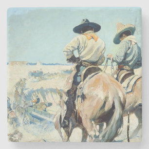 Posavasos De Piedra Wagon Supply Western Art de NC Wyeth