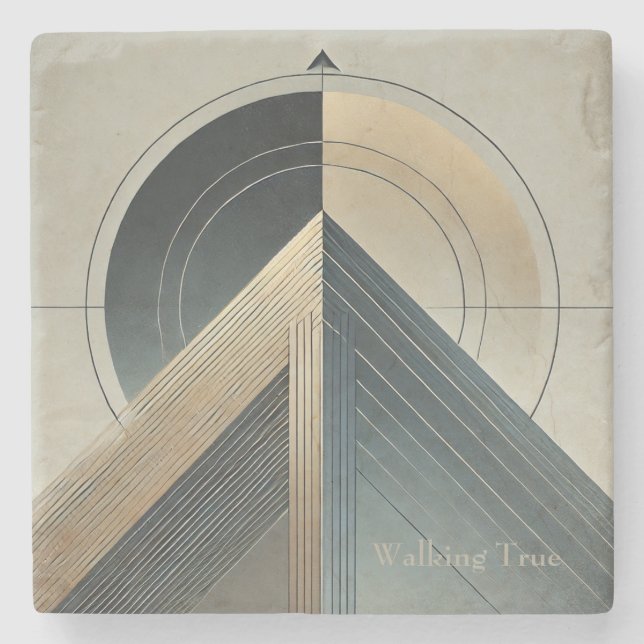 Posavasos De Piedra Walking True (Anverso)