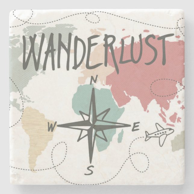 Posavasos De Piedra Wanderlust (Anverso)