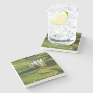 Posavasos De Piedra Water Lily Blossom
