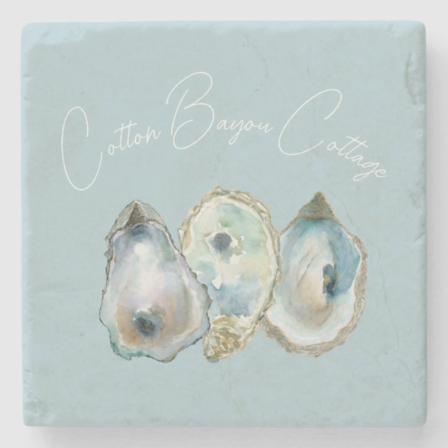 Posavasos De Piedra Watercolor Oyster  (Anverso)