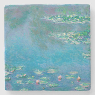 Posavasos De Piedra Waterlilies por la pintura Bella Artes de Claude M