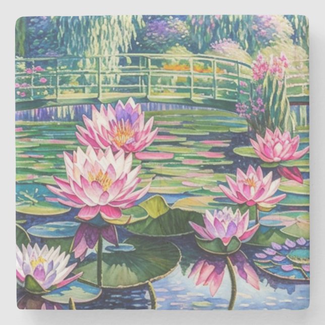Posavasos De Piedra Waterlily Pond (Anverso)