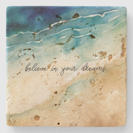 Posavasos De Piedra Waves del océano playa